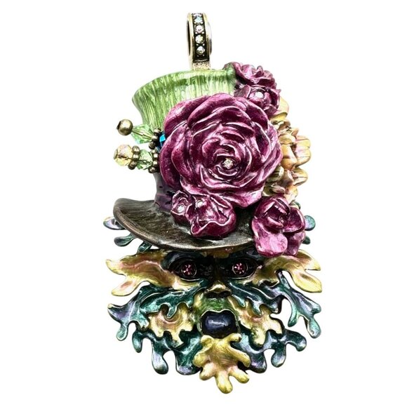 Kirks Folly Womens Crystal Magnetic Enhancer Pendant Green Man - Picture 1 of 3